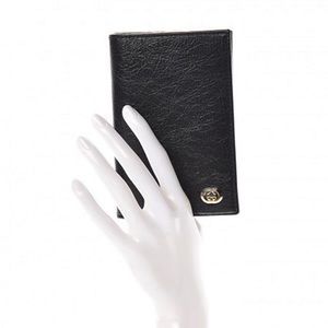 Gucci Leather Passport Holder W/ Interlocking GG